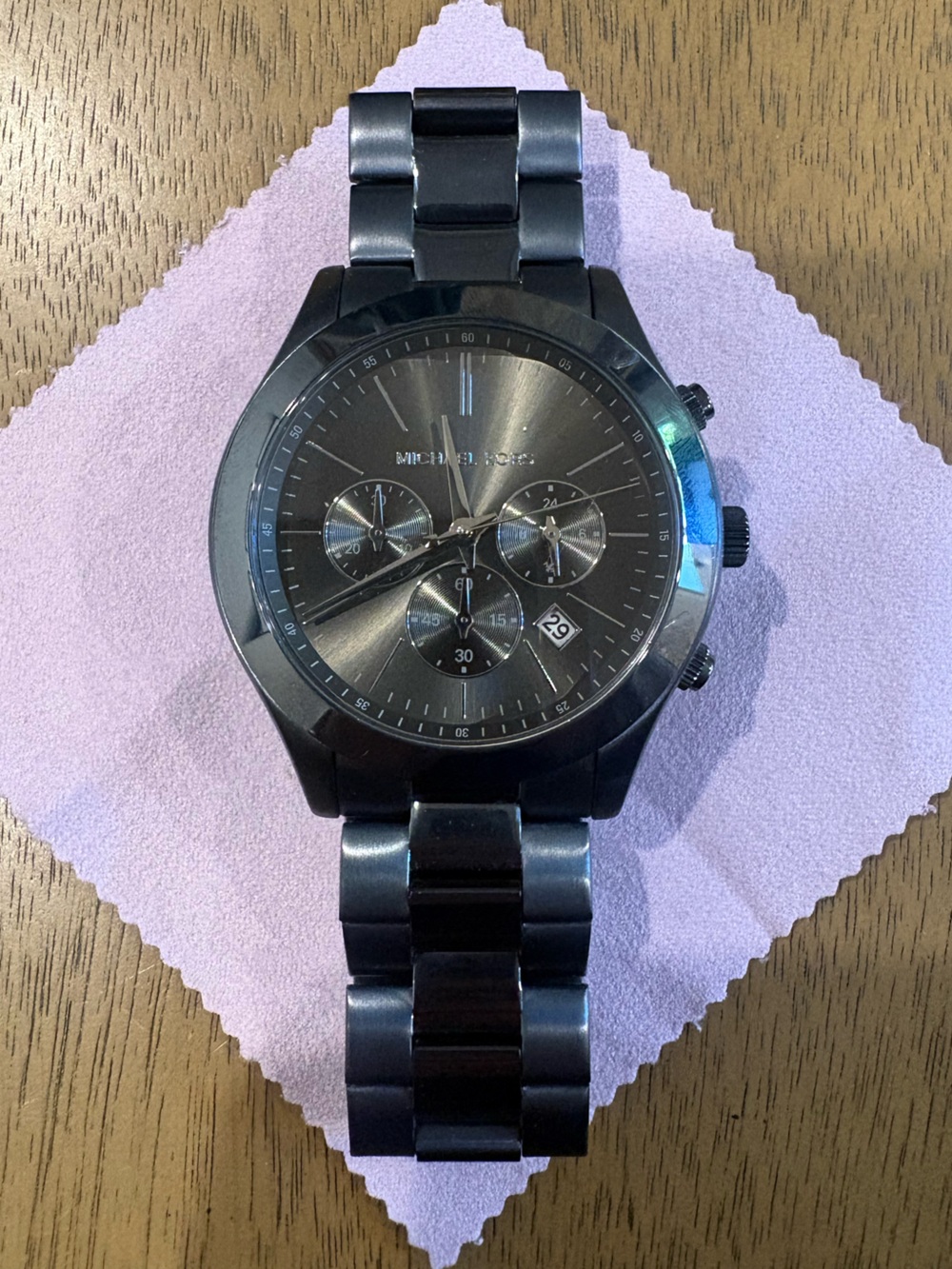 Michael Kors Gunmetal Chronograph Link Watch